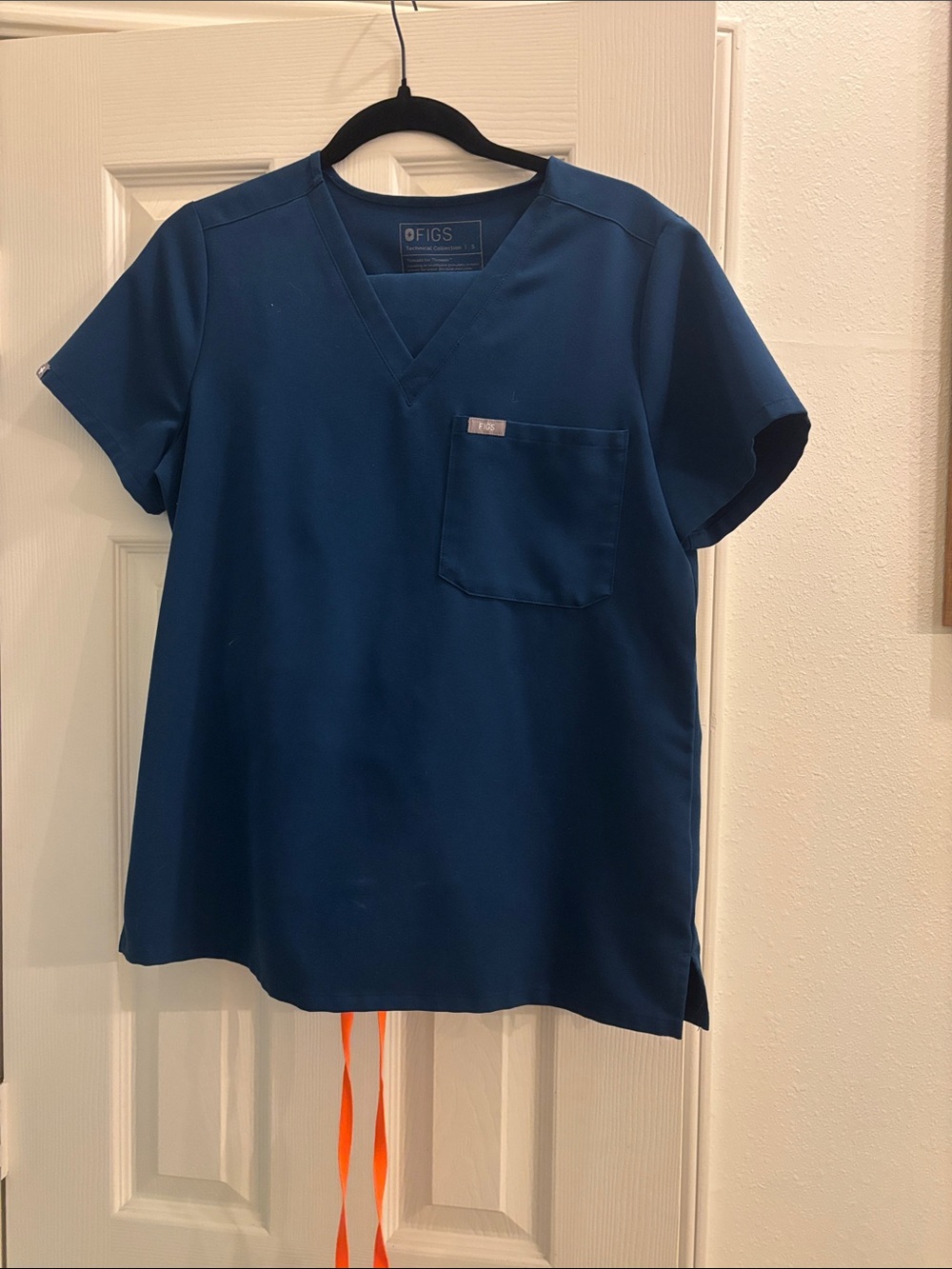 Figs Deep Teal V-Neck Scrub Top